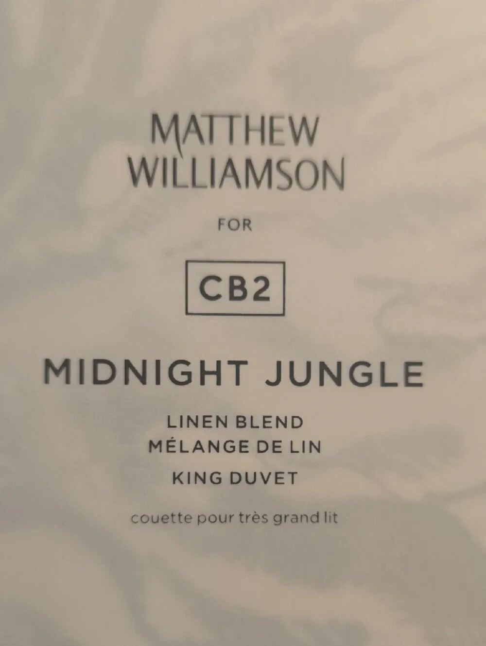 Exclusive Best seller Midnight Jungle Linen King Duvet Cover,$329.00